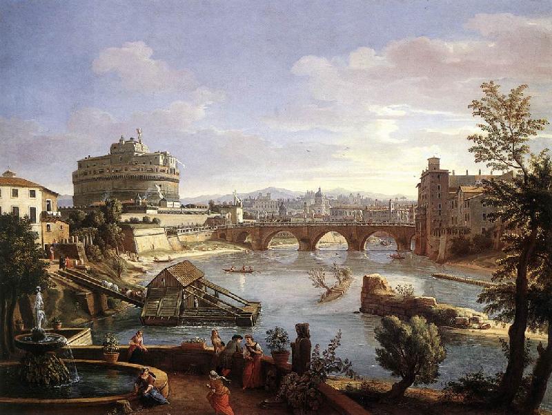 WITTEL, Caspar Andriaans van The Castel Sant Angelo from the South France oil painting art